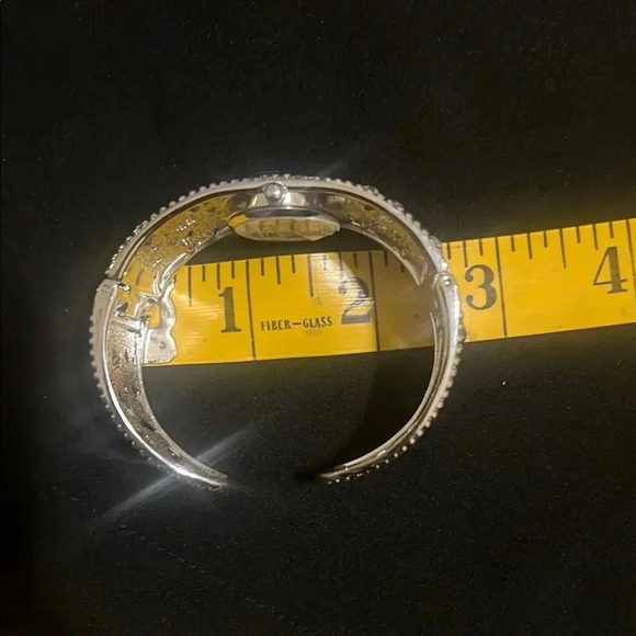 Floral and CZ Bracelet Stye Watch - Picture 5 of 5